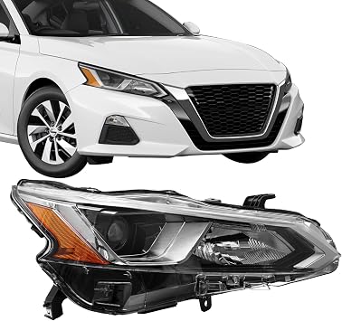 BRYGHT Halogen Headlight Assembly Fit for 2019 2020 2021 2022 Nissan Altima w/o LED DRL OE Style Halogen Front Headlamps, Right Passenger Side RH,w/o Bulbs