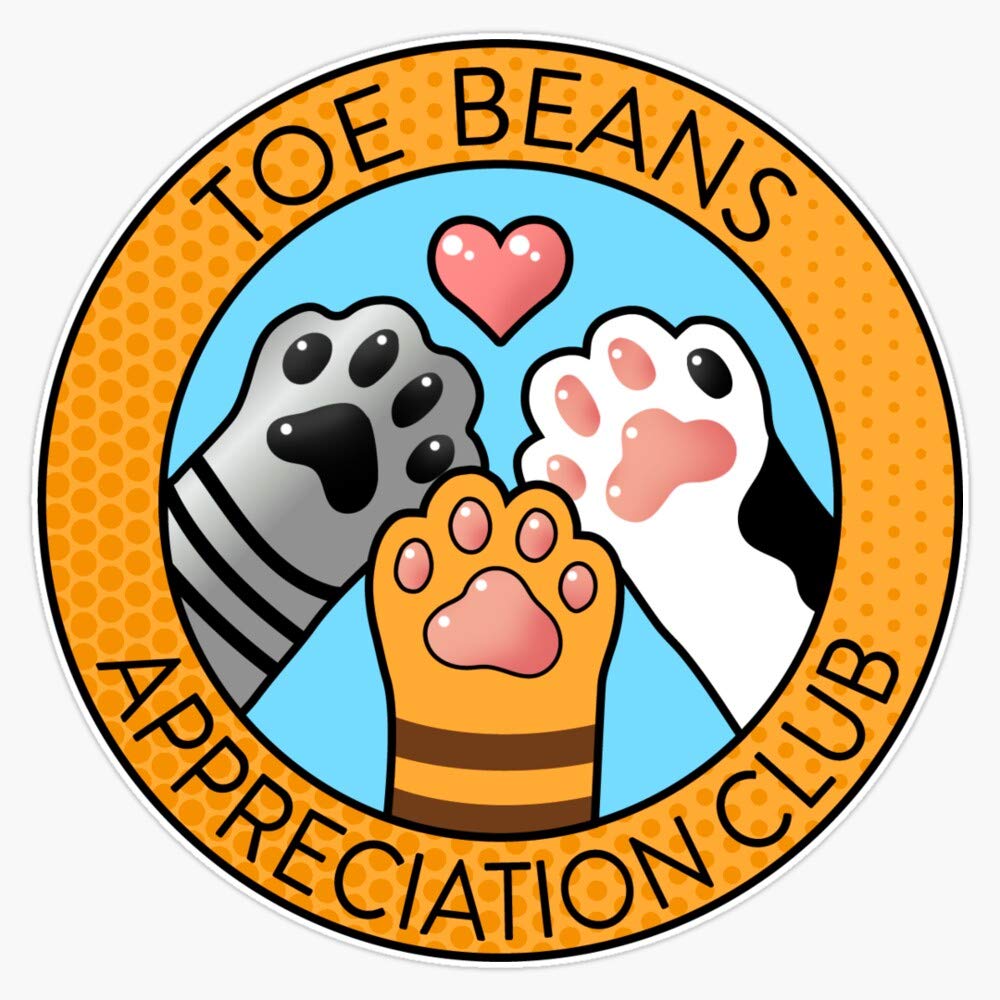 Leyland Designs ‘Toe Bean Fan Club’ Vinyl Sticker – 5 Inches, Outdoor Rated, Waterproof, For Cars & Laptops - View #6