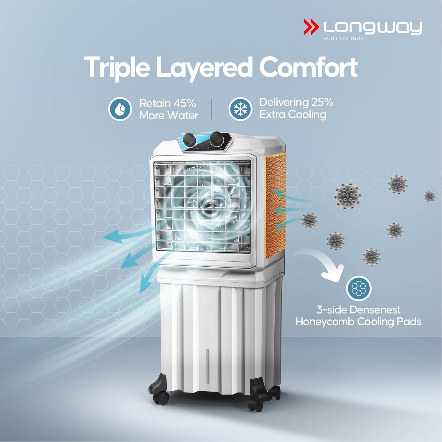 Diwali Offer Buy Now Longway Chill Pro 50 Ltr Portable Air Cooler For Home |