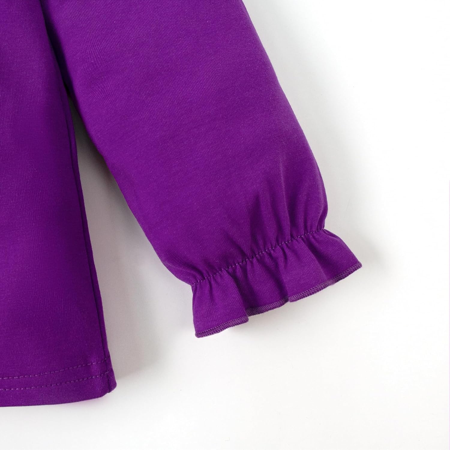 Magic Park 12M-14Y Toddler Girl Long Sleeve Blouse Girls Ruffle T-Shirt Solid Color Tee Casual Tops Holiday Winter Shirts - Image 6