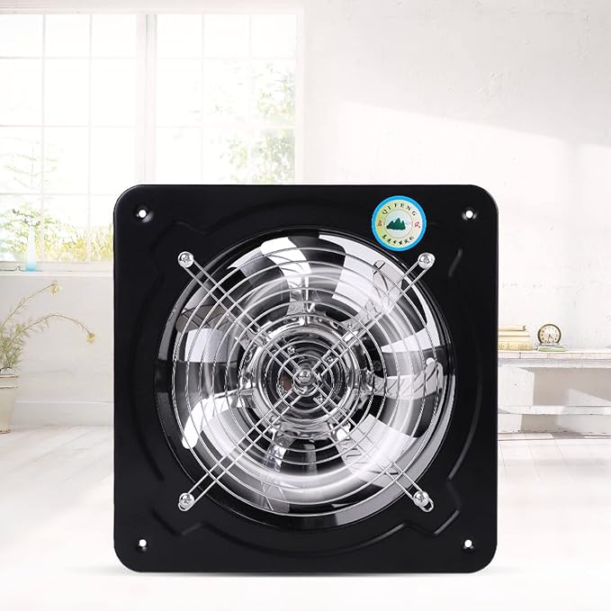 Ventilador de extracción para ventana industrial de 7 pulgadas, 50 W, bajo ruido, con persianas para ventilación exterior, montaje en pared o techo, ideal para baño y cocina miniatura 6