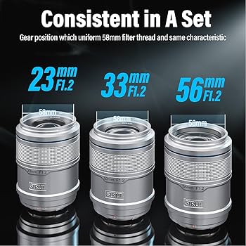 SIRUI 33mm F1.2 Sniper Series レンズ　apsc Amazon.com : SIRUI Sniper 33mm Autofocus Lens, F1.2 Wide