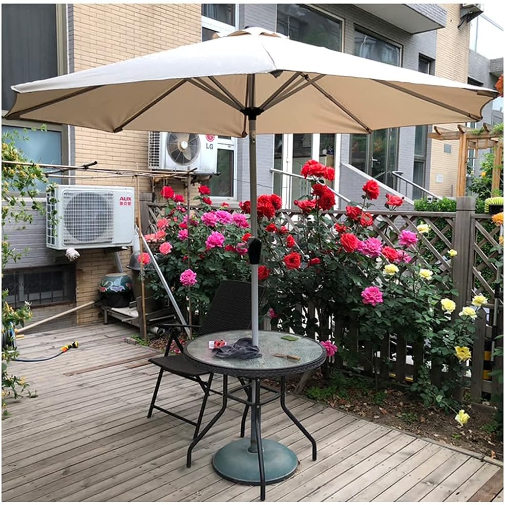 LSLYTQ Tilting Garden Parasol 7.4ft/2.25m, Patio Umbrella With Hand Crank, Waterproof and Uv Protection, For Sun Shades, Beach, Outdoor good