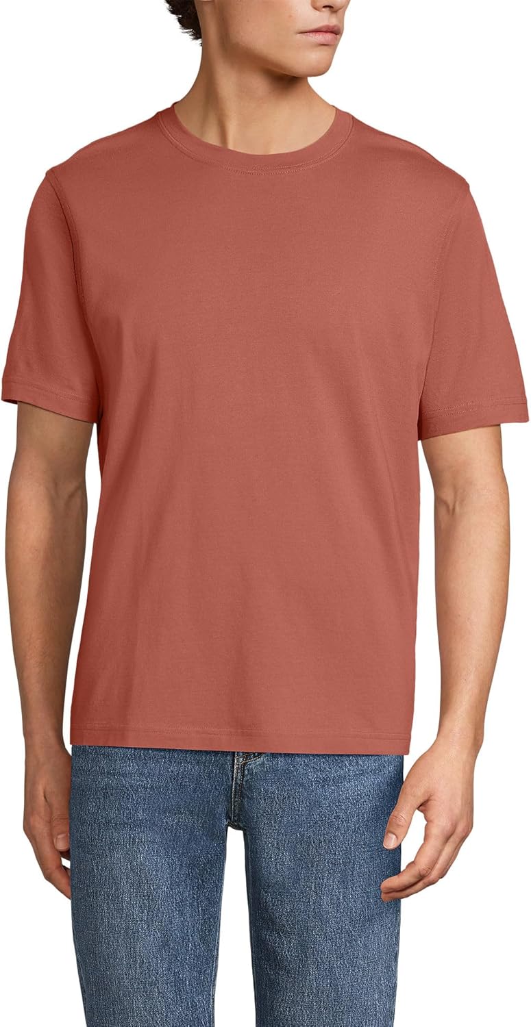 Lands' End Men's Short Sleeve American-Grown Supima Cotton Tee