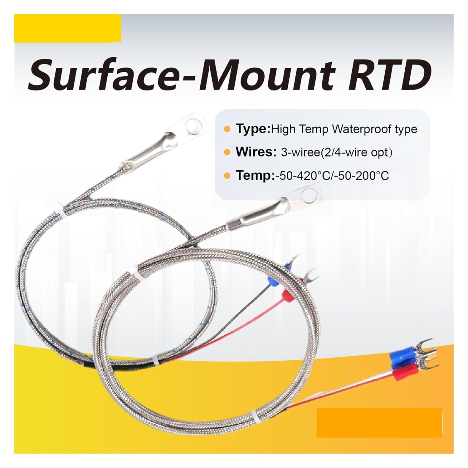 Wzpt-Tp Surface-Mount Rtd Sensor Pt100 Surface Temperature Probe Pad Style Screw Mount for –50 to 420°c Range