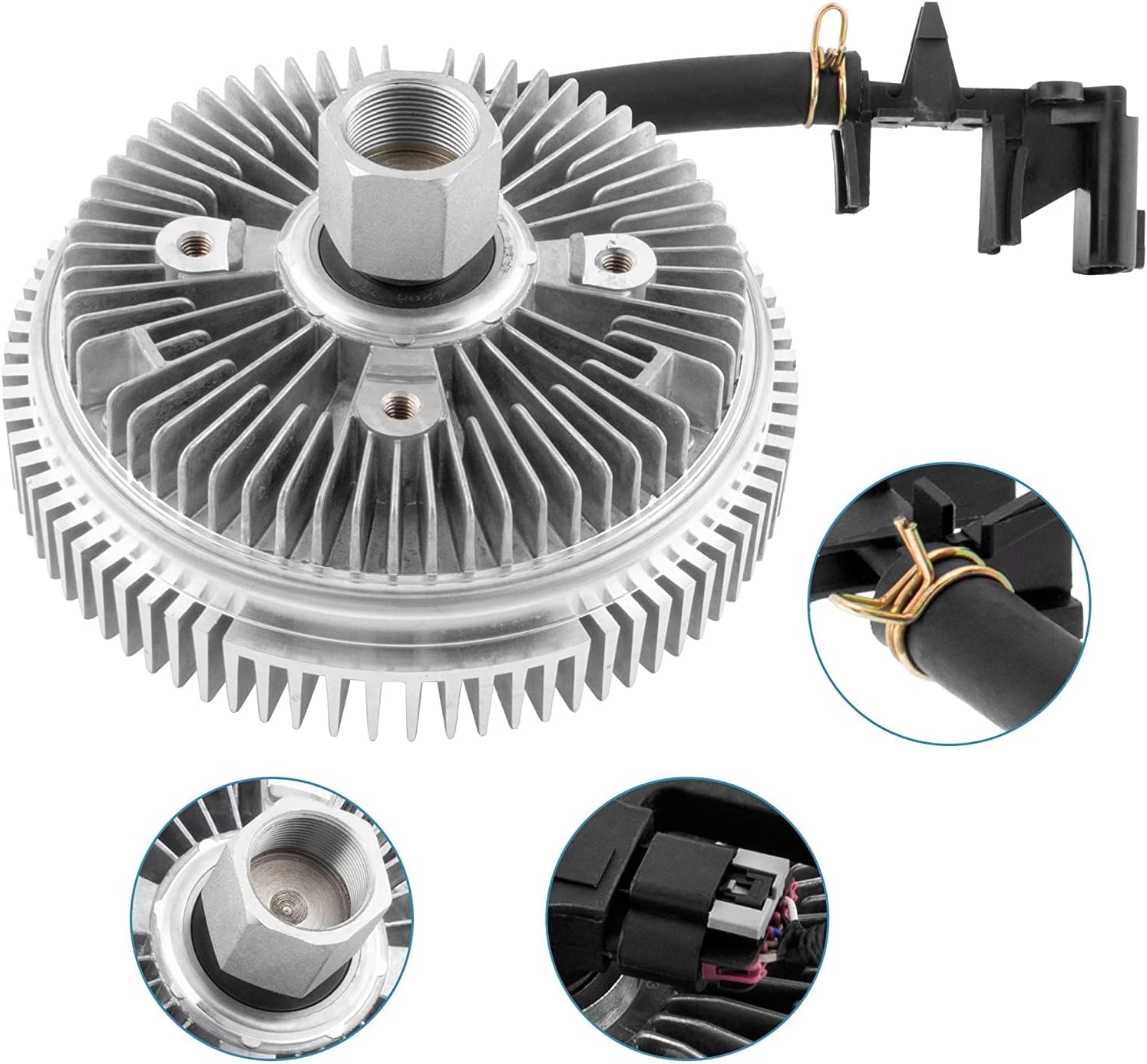 15071248 Engine Cooling Fan Clutch for Buick Rainier 2004-2007 Chevrolet Trailblazer GMC Envoy 2002-2009 SSR 2003-2006 Isuzu Ascender 2003-2007 Saab 9-7x 2005-2007, 15802525 25790869