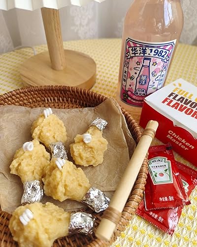 Miniatura 6 de Juego de velas perfumadas de cera de soja con forma de pollo frito para tus amantes
