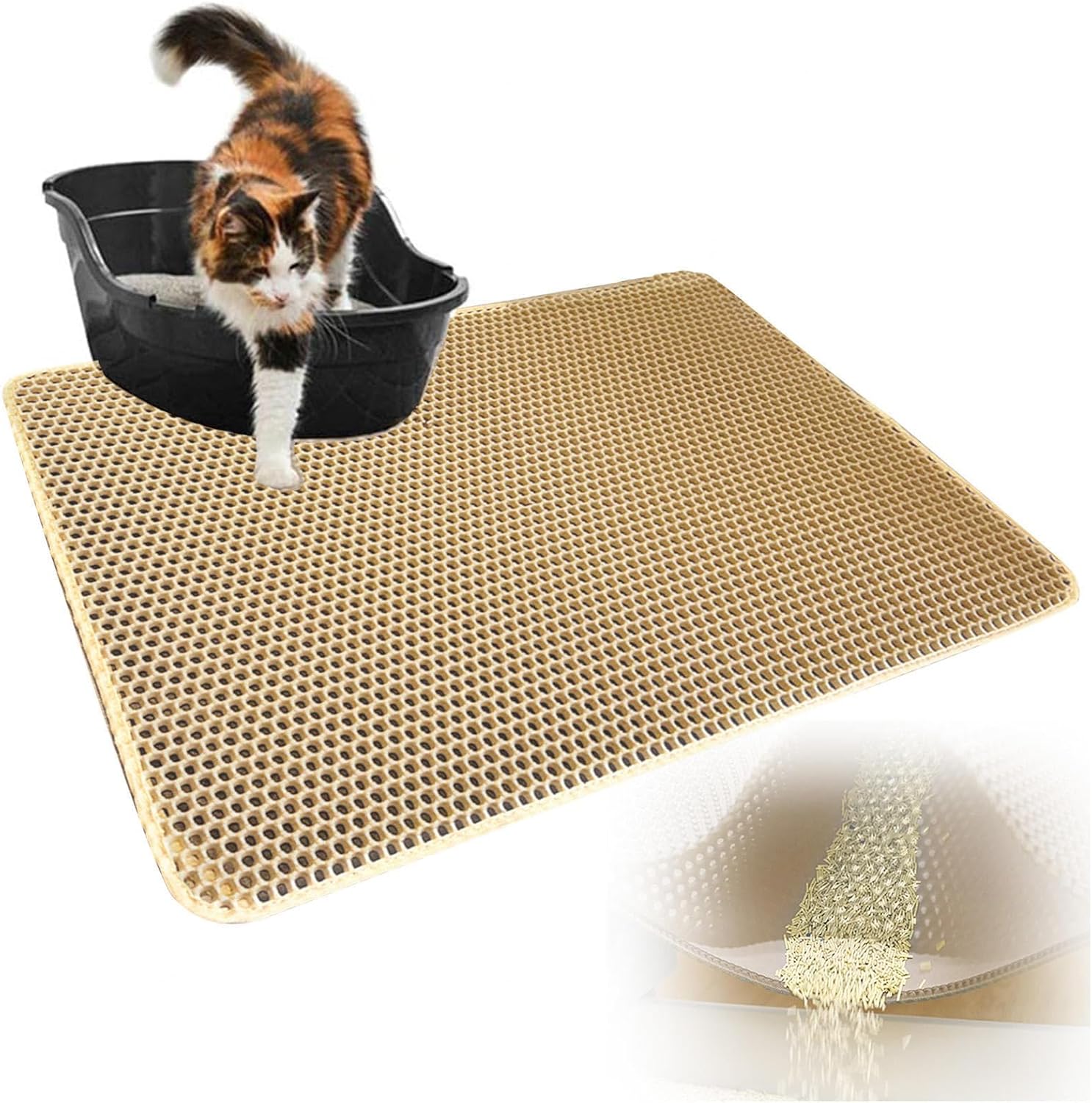 Véga Cat Litter Box Mat, 24X35In/26X46In Double