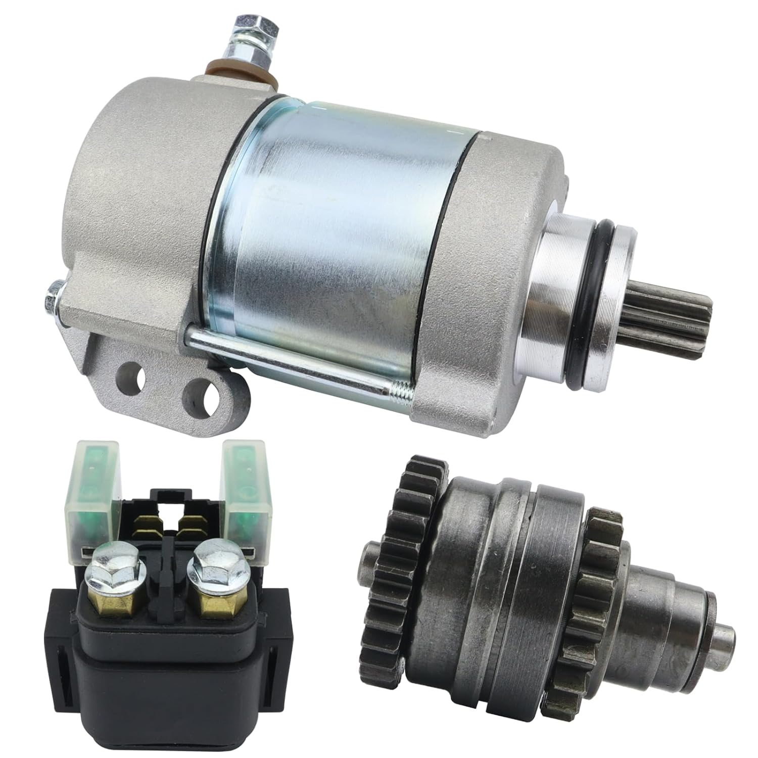 Starter & Drive & Relay 410W for KTM Motorcycle 250 XC XC-W 2008-2014, 300 XC XC-W 2008-2014, 200 XC-W 2013-2016 55140001000 55140001100 41054153
