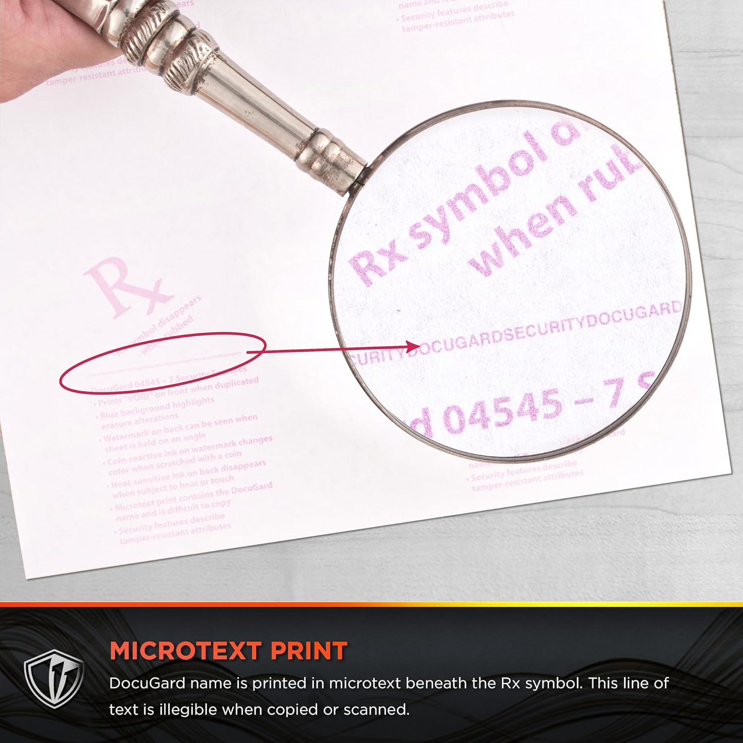 DocuGard Medical Security Papers, 24 lb Bond Weight, 8.5 x 11, Blue, 500/Ream