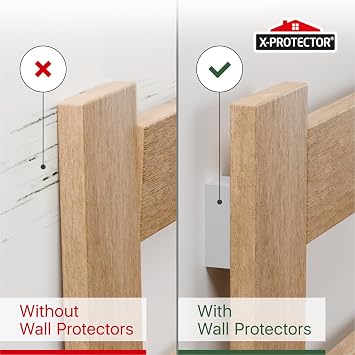 X-Protector Headboard Stoppers for Wall - 18 Pcs, Big Size Pack, White