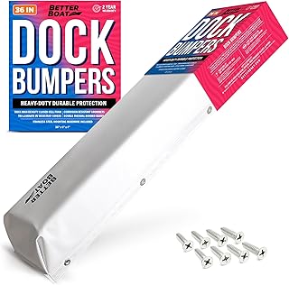 Boat Dock Bumper Guards, Marine-Grade Pads with Screws, for Dock Edge, Piling, Vertical Poles, Horizontal Deck, or Pier Fenders