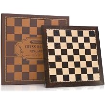 AMEROUS 15 Inches Wooden Chess Board Only, Professional Tournament Chess Board with Gift Package - Chess Rules, Beginner Chess Board Game for Adults No Chess Pieces