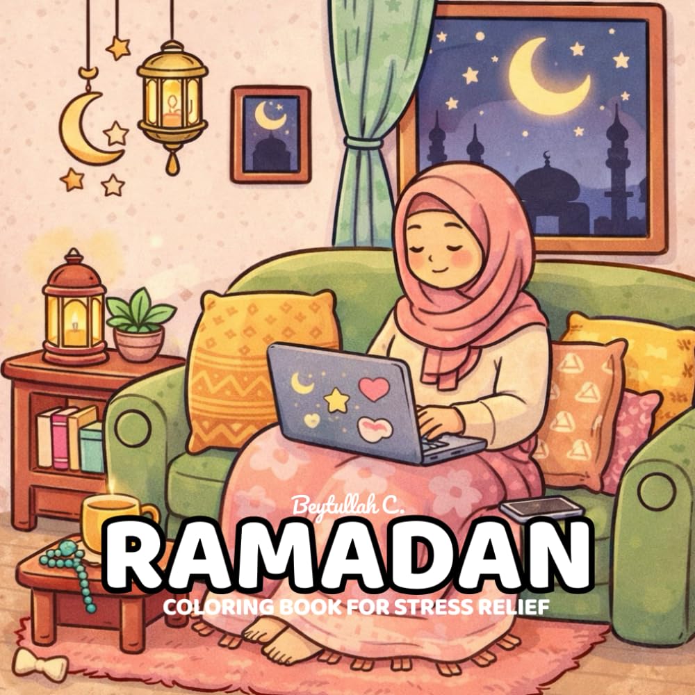 Ramadan Coloring Book for Adults: Relaxation, Mindfulness & Inner Peace | A Perfect Gift with Islamic Scenes and Calming Designs