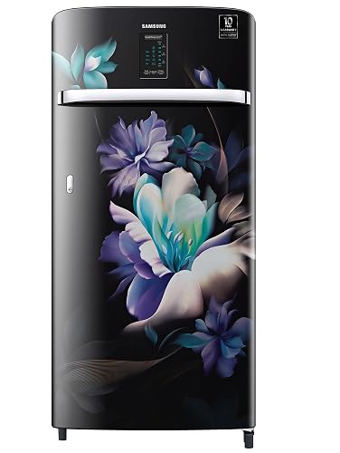 Samsung 192 L 4 Star Inverter Direct cool Single Door Refrigerator(RR21A2J2XBZ/HL, Midnight Blossom Black, Curd Maestro)