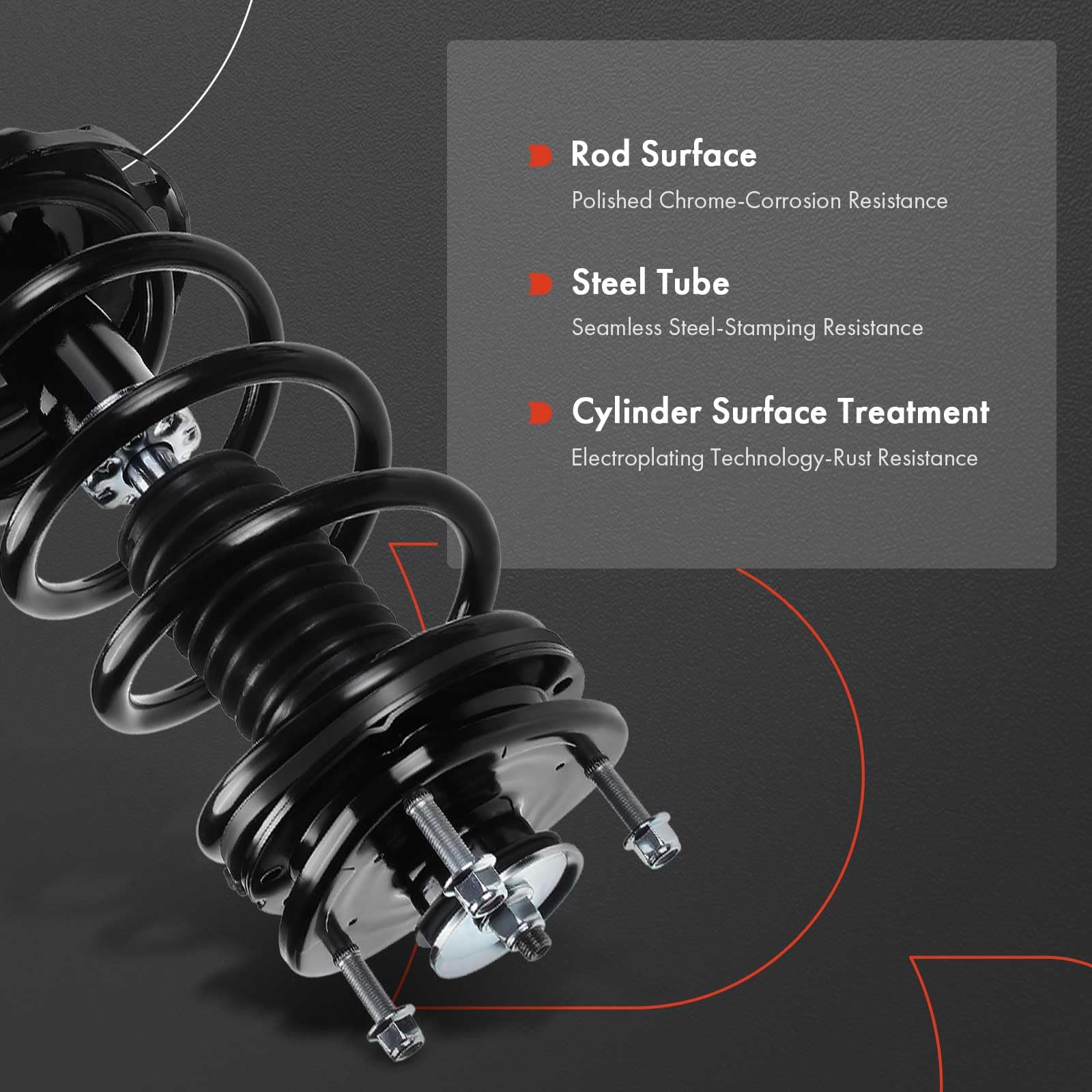 Amazon | A-Premium フロントペア (2) ストラット&コイルスプリング