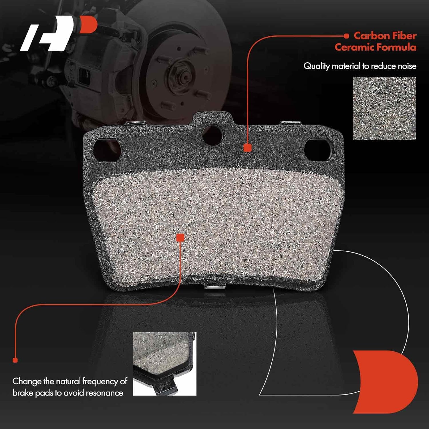 A-Premium 11.93 inch (303mm) Rear Solid Disc Brake Rotors + Ceramic Pads kit Compatible with Select Toyota Models - RAV4 2004-2005 L4 2.4L, 6-PC Set