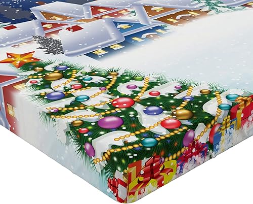 Miniatura 240 de Ambesonne - Sábana bajera ajustable multicolor, en colores y tres tamaños Azul y gris,Verde Militar Sage Green,Ámbar beige,Negro Grey White,Azul