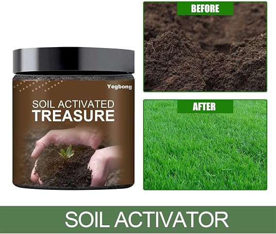 Soil Activated Treasure 200g Premium Organic Soil Activators Amendment, Soil Plant Flower Fertilizer Activation Treasure Activator For Raised Garden Beds, Pimprove Soil Improve Nutrient Uptake