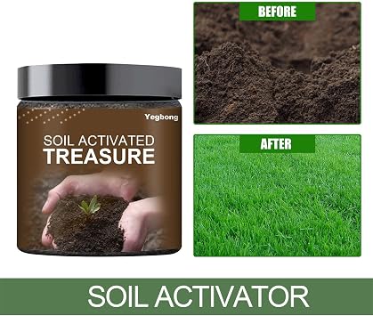 Soil Activated Treasure 200g Premium Organic Soil Activators Amendment, Soil Plant Flower Fertilizer Activation Treasure Activator For Raised Garden Beds, Pimprove Soil Improve Nutrient Uptake