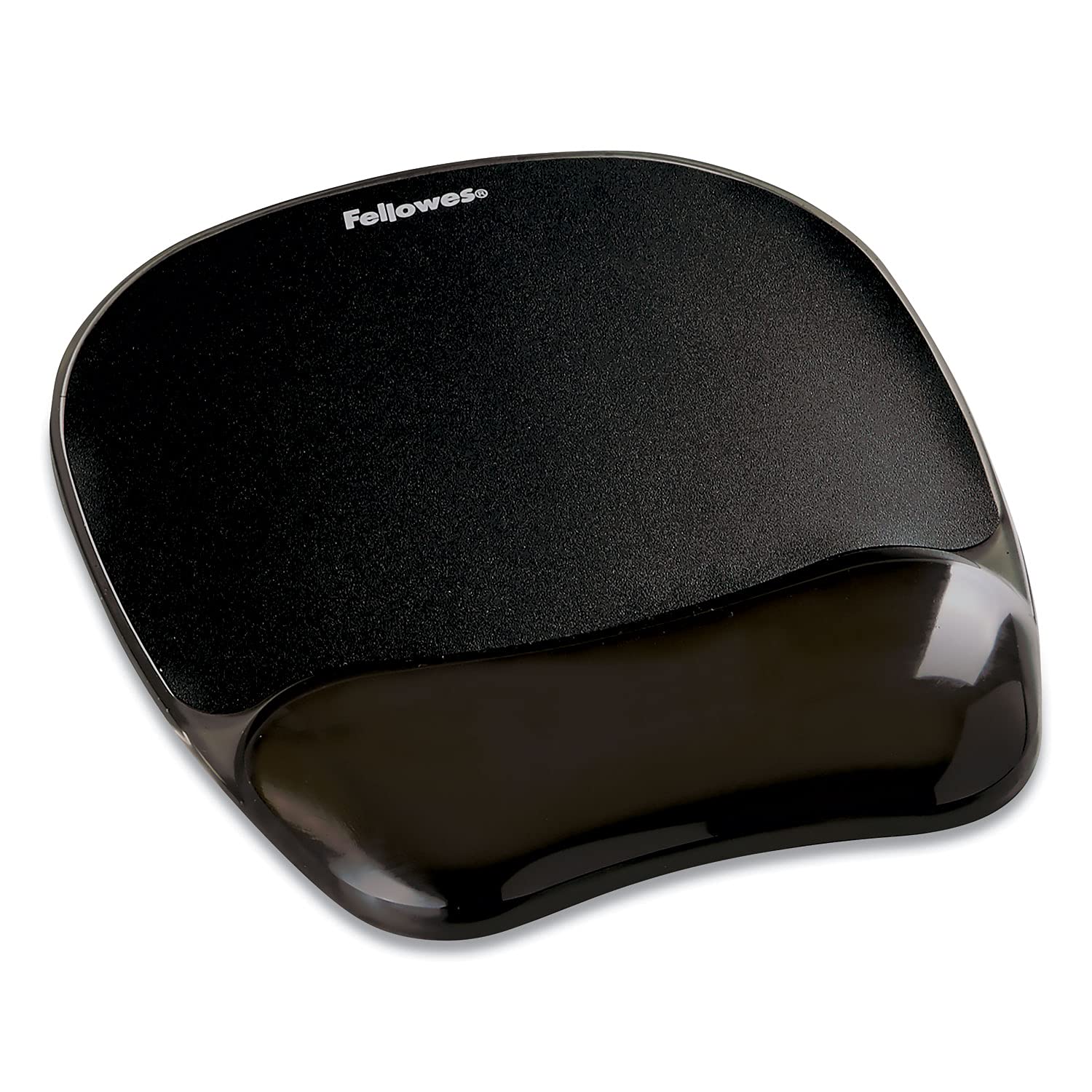 Tapis de souris avec repose poignet en gel Fellowes Crystals (Noir)
