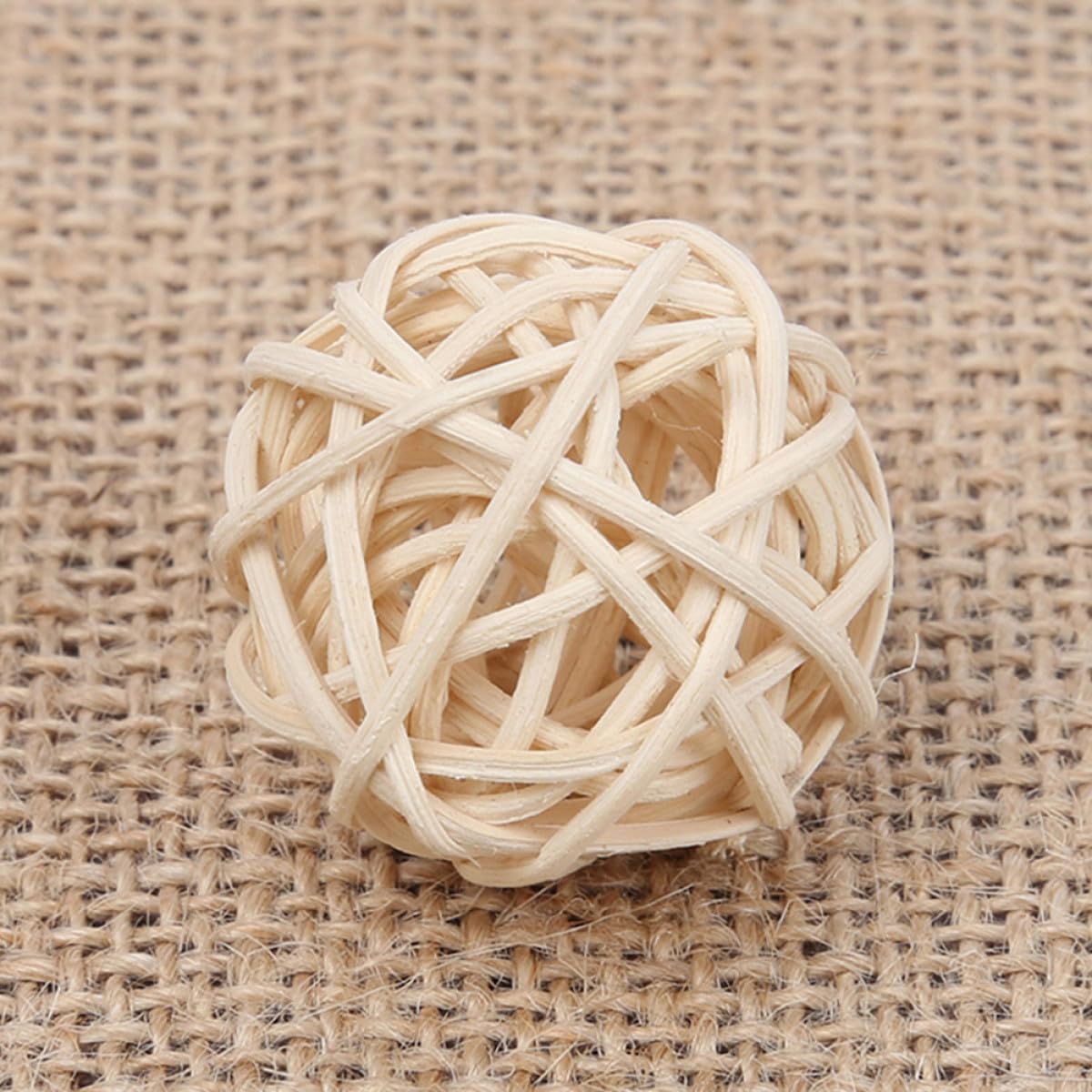 Toyvian Lot de 20 Boules de Rotin 3 Cm Naturelles Beige, Recharge Diffuseur de Parfum en Osier, Remplisseurs de Vase pour Décoration D’aromathérapie Intérieure