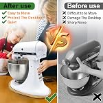 Bamboo Mixer Slider for KitchenAid 5-8 Qt Bowl Lift Stand Mixer Moving Tray Slide Mat for Bowl Lift Stand Mixer Attachments Sliding Tray