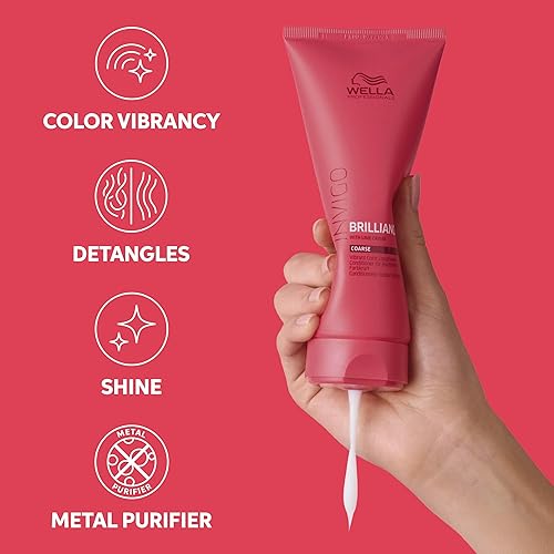Miniatura 9 de Wella Professionals Invigo Brilliance - Juego de champú y acondicionador para cabello grueso, para protección del color y vitalidad del color,