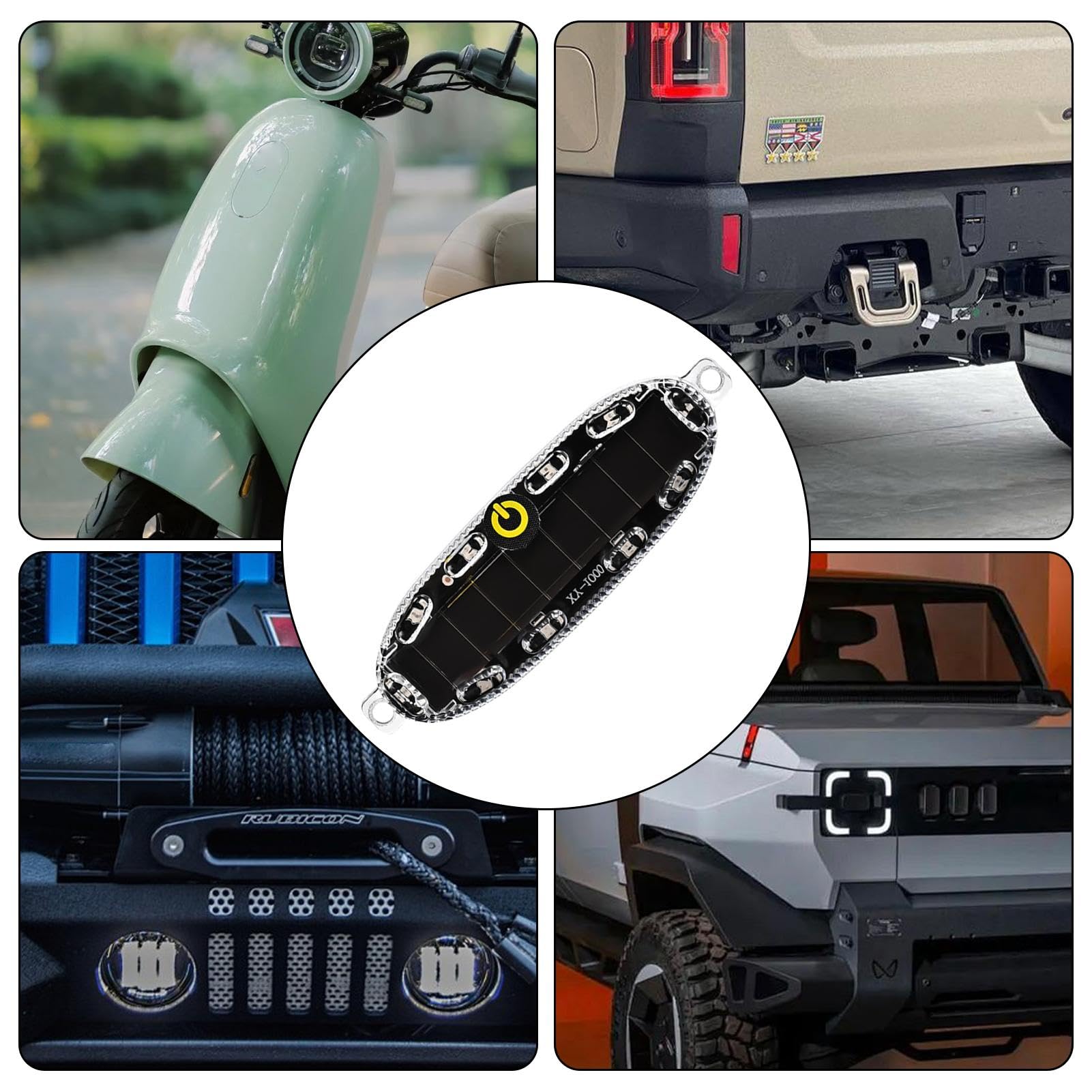 Lampada Segnale LED A Energia Solare | Spia Lampeggiante Impermeabile Per Auto, Moto, Camper E SUV | Allarme Antifurto E Visibilità Notturna