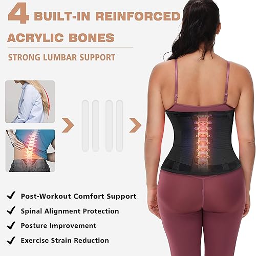 Miniatura 3 de Koochy - Cinturón de entrenamiento  reductor de cintura para mujer, multiuso, para pérdida de peso, control de abdomen, adelgazamiento del cuerpo,