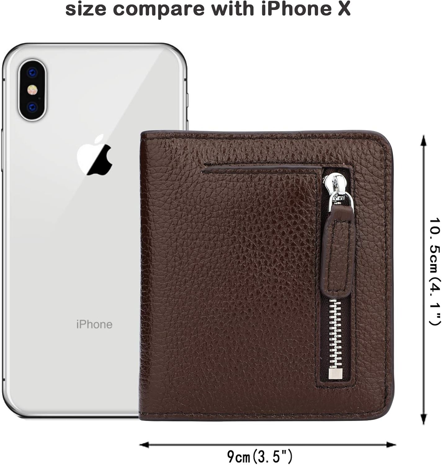 RFID Blocking Wallet Women's Small Compact Bifold Leather Purse Front Pocket Mini Wallet