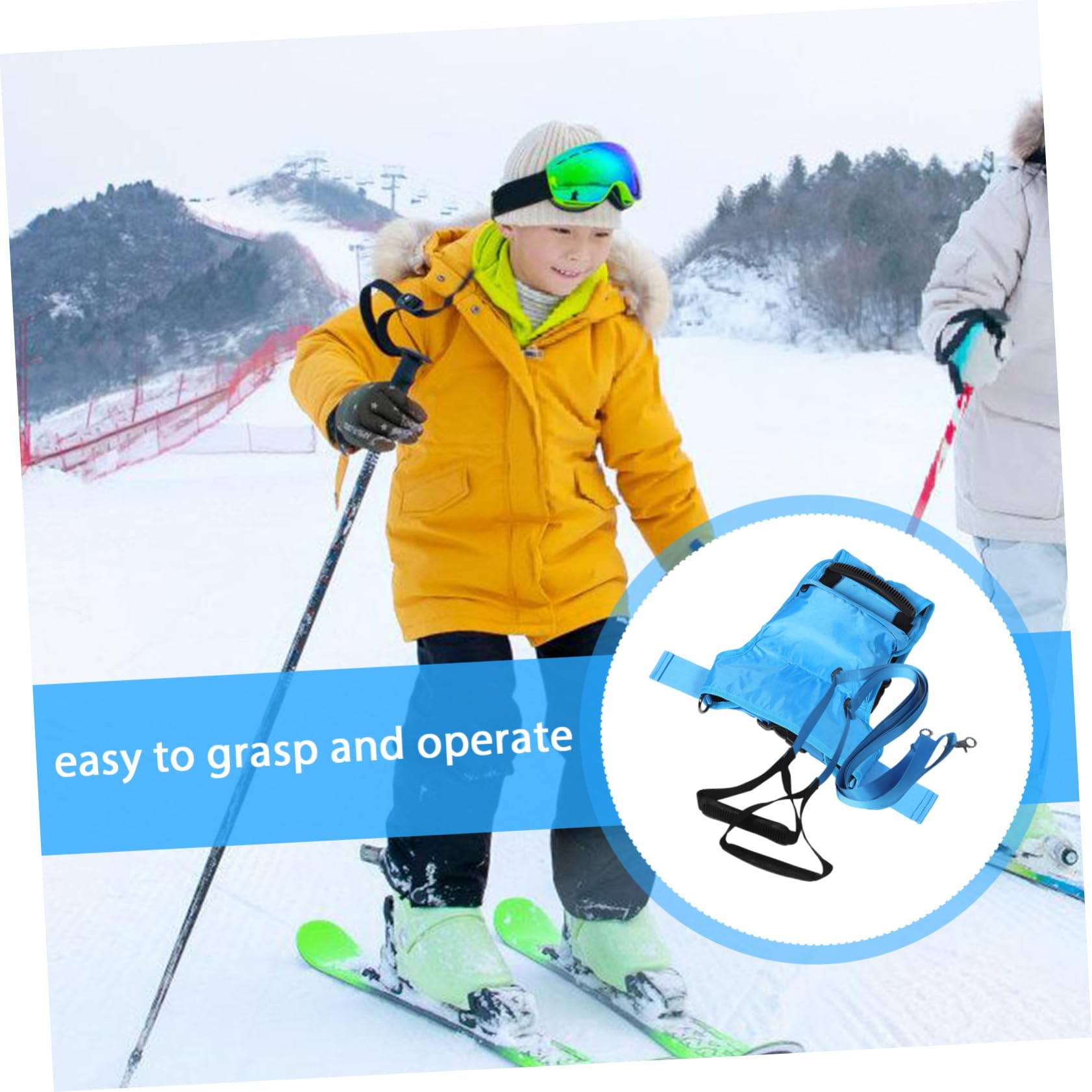 Laisse de Ski Garçon et Filles Bleu , Corde D’entraînement en Nylon