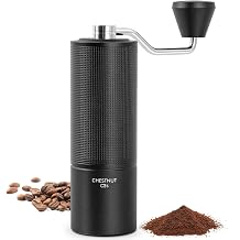 TIMEMORE Chestnut C3S Manual Coffee Grinder Stainless Steel with S2C Conical Burr, Adjustable Settings for Espresso, Pouring, French Press, 25g Capacity, Portable Hand Grinder, Black