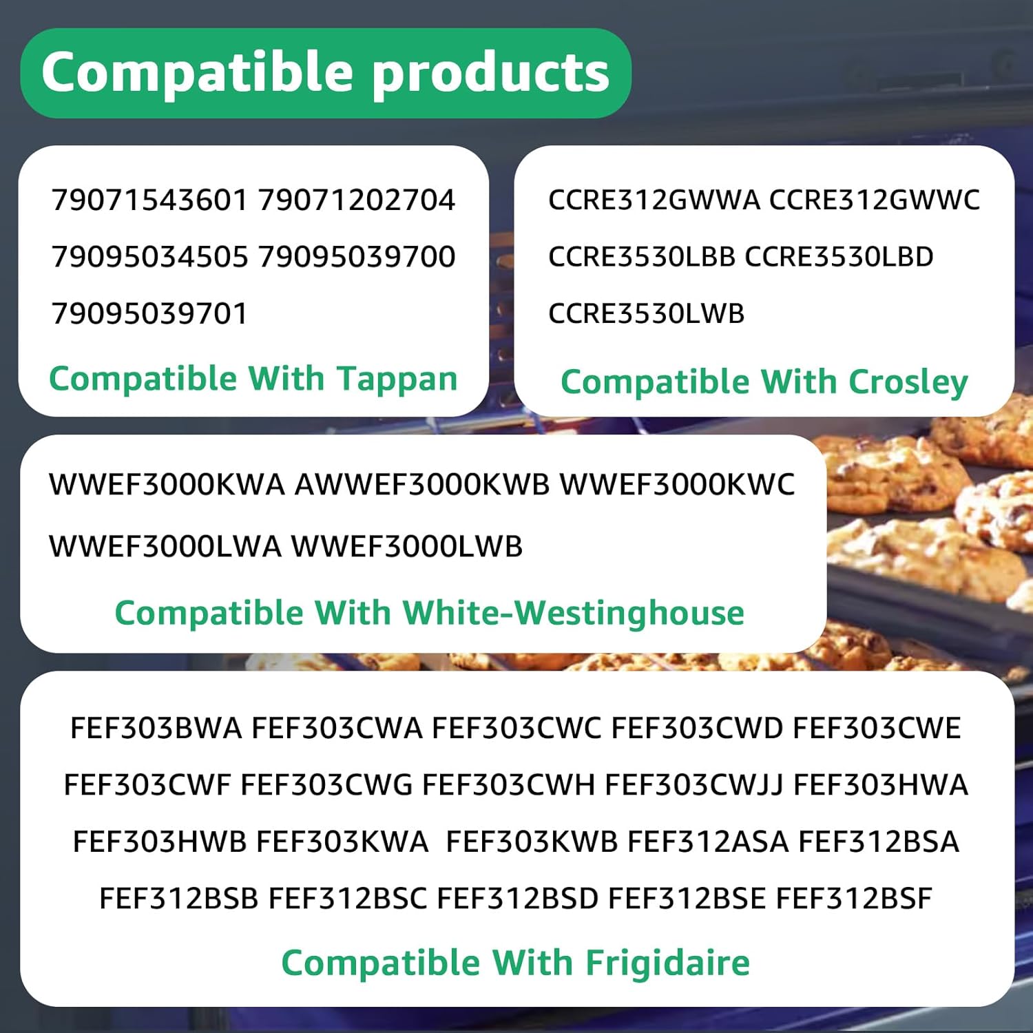 316239700 Range Oven Door Seal Gasket Compatible with Frigidaire Kenmore Ranges Ovens FEF303BWA FEF303CWA Replaces 833130 AP2126661 AH440011 EA440011 PS440011 Includes 12 Mounting Clips 4.29Ft
