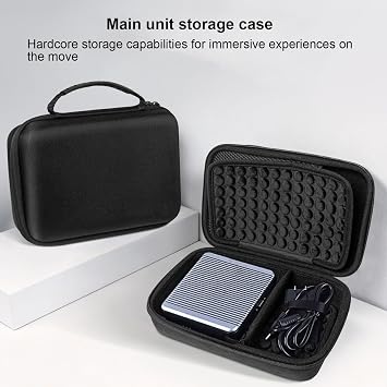 Hard Shell Carrying Case for Mini PC, Water-Resistant Travel Bag Protective Cover EVA Bag with Custom Foam & Cable Pocket for Portable Computer & Accessories
