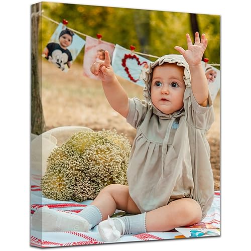 Custom Canvas Prints With Your Photos, Personalized Canvas Wall Art, Customized Photo Prints Gift for Family, Friend, Lover, Pet