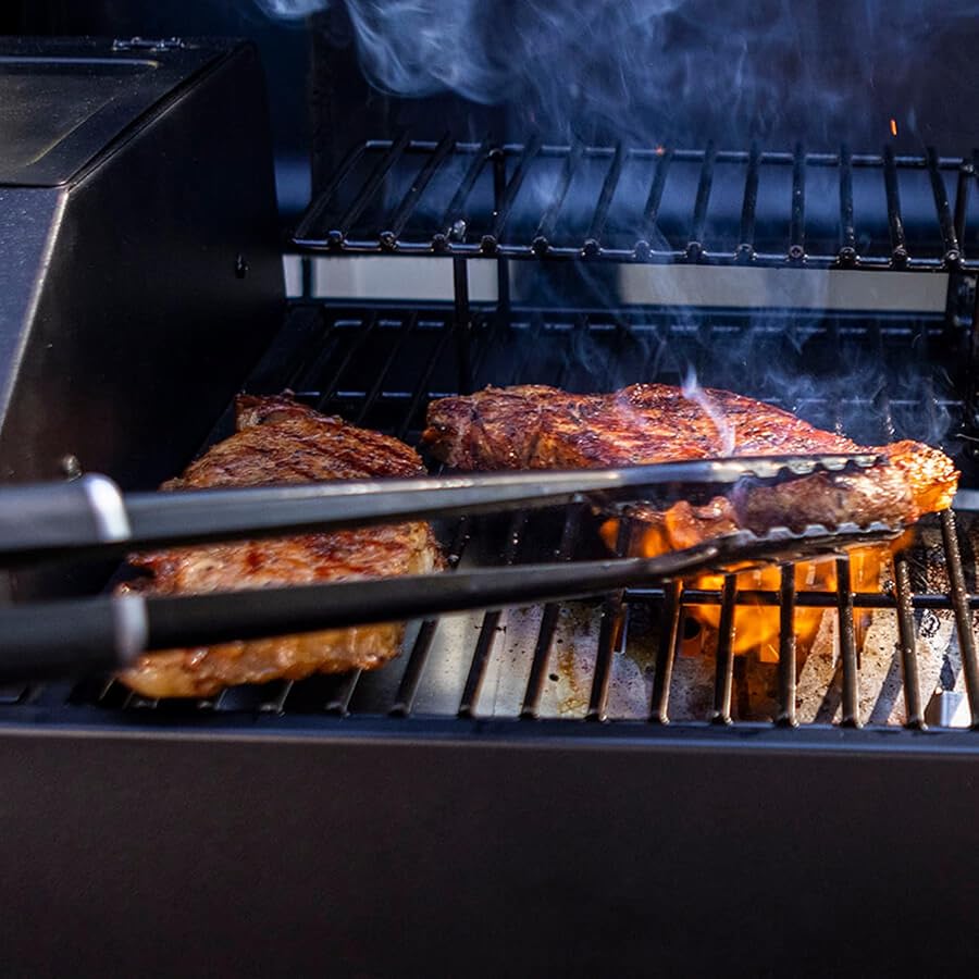 Pit Boss 150 Wood Pellet Grill & Smoker with Flame Broiler 256-Sq. In. Cooking Space, 180°F to 500°F Temperature Range, 7 lb. Pellet Hopper, for Tailgating, Camping, or Travel, Black - image 6