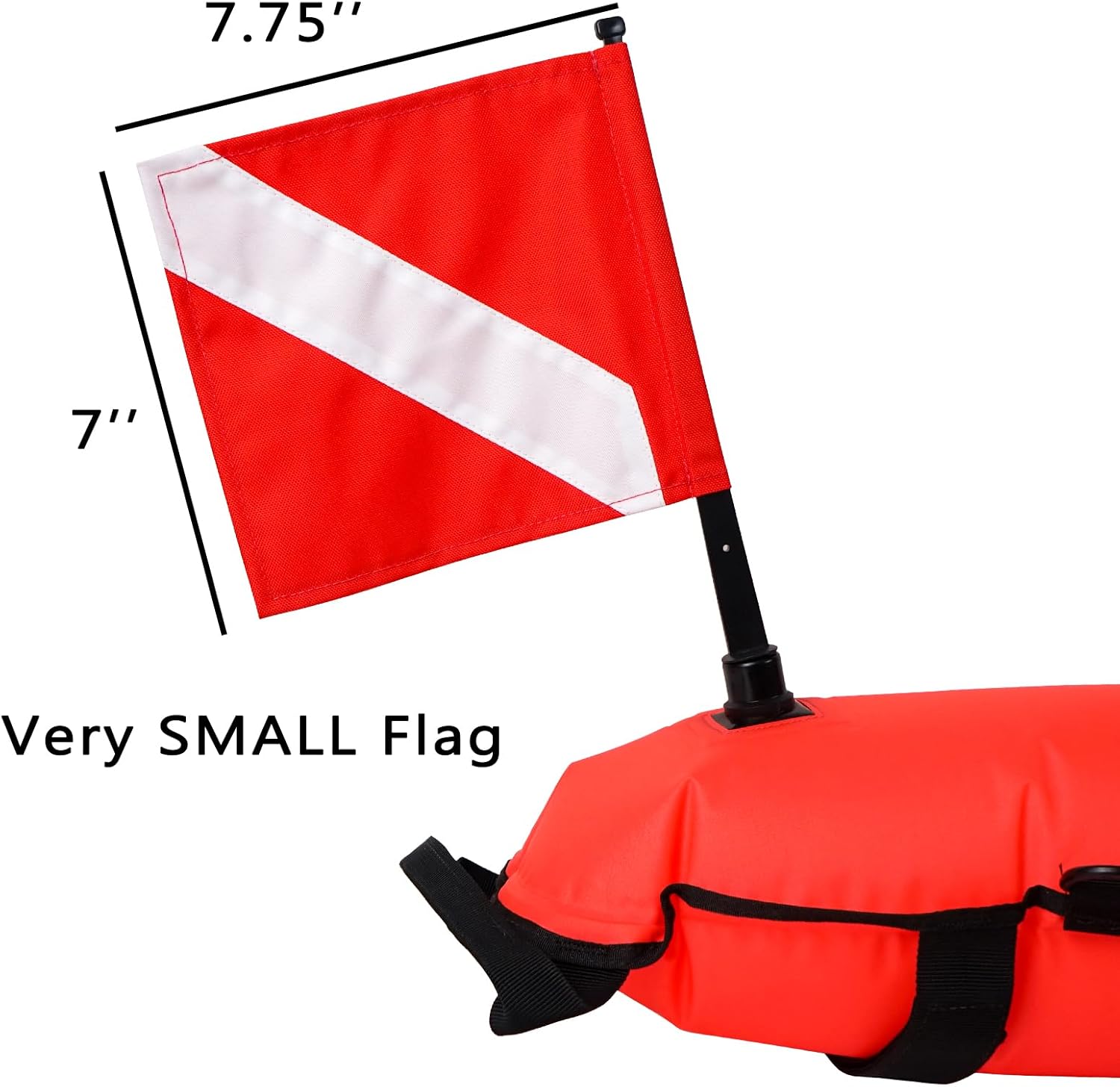 Luwint Hi-Vi Inflatable Dive Float Buoy and 5ft Surface Marker Buoy
