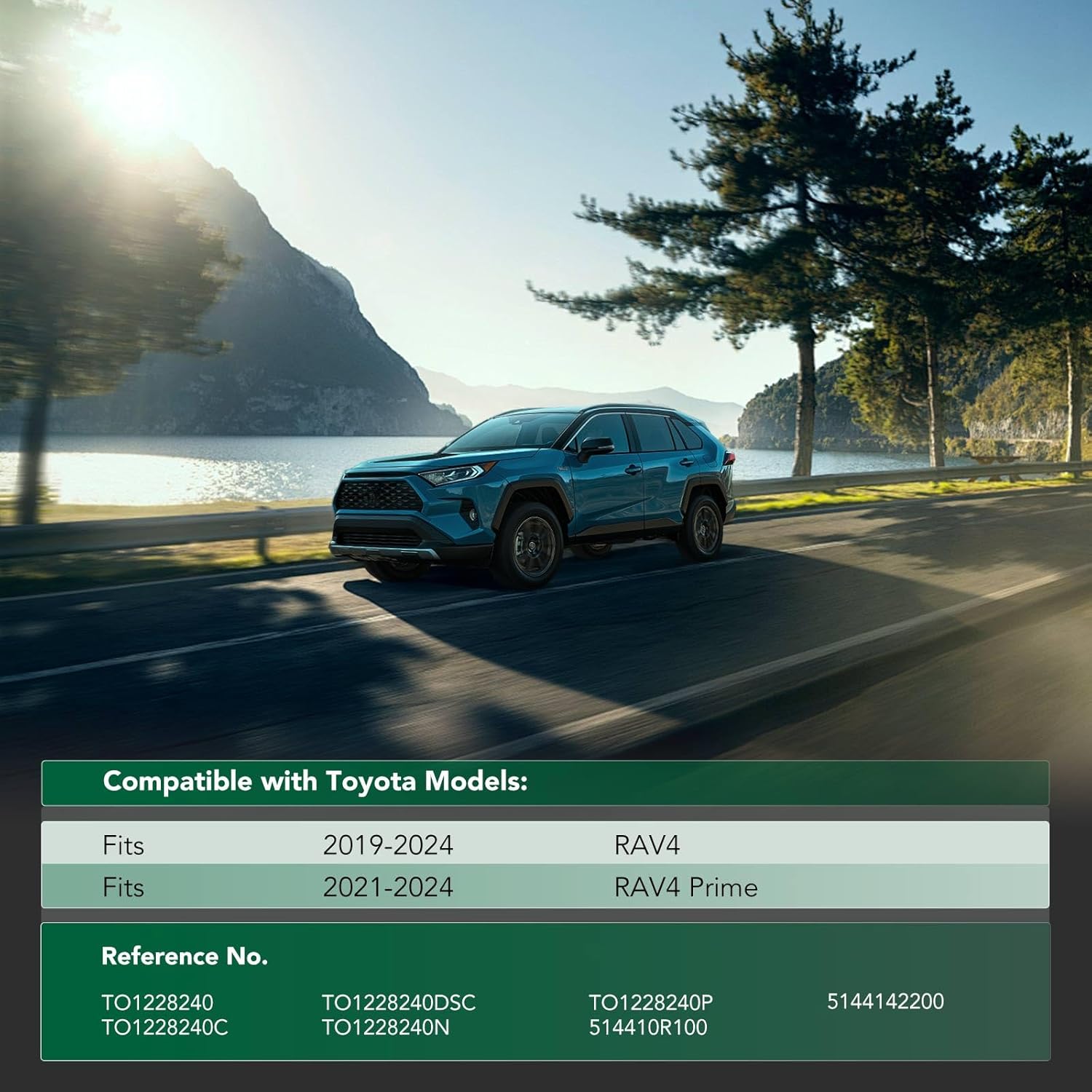 YHTAUTO Front Lower Engine Splash Shield Compatible with Toyota RAV4 2019-2024, RAV4 Prime 2021-2024, Plastic Splash Guard Engine Case Guards