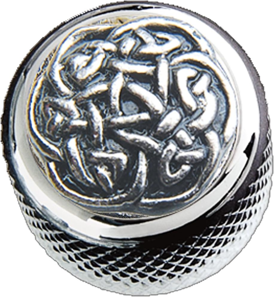 Dome Knob - CELTIC WEAVE ON CHROME, KCD-0116