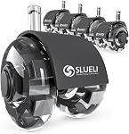 Office Chair Caster Wheels Replacement Rubber Chair Casters (Set of 5), 3 Inch Heavy-Duty Office Chair casters for Hardwood Floors Carpet and Tile Floors Universal fit