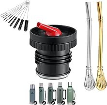 Spout Cap Primer Compatible with Stanley Flask + 2 Stainless Steel Bulbs and 10 Cleaning Brushes – Accessories for Mate · Compatible with Thermos (1 L / 1.1 L / 1.4 L / 1.9 L / 2.4 L)
