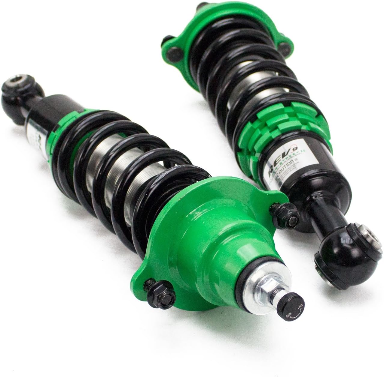 Rev9 R9-HS2-021 Hyper-Street II Coilover Suspension Lowering Kit, Mono-Tube Shock w/ 32 Click Rebound Setting, Full Length Adjustable, compatible with Mitsubishi Lancer (CX/CY) 2008-17