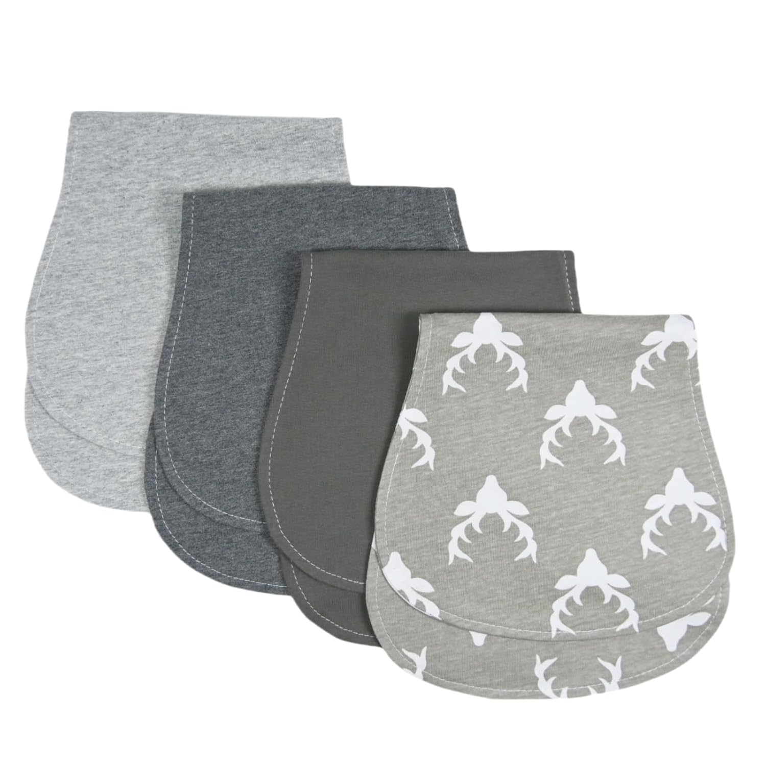 Baby Burp Cloths Baby Burp Set Curved Absorbent and Soft Valuable 4 Pack Double Layers (Blue)