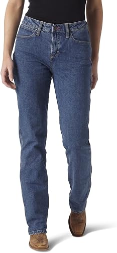 Wrangler Women's Cowgirl Cut Slim Fit High Rise Stretch Jean, Stonewash, 9X32