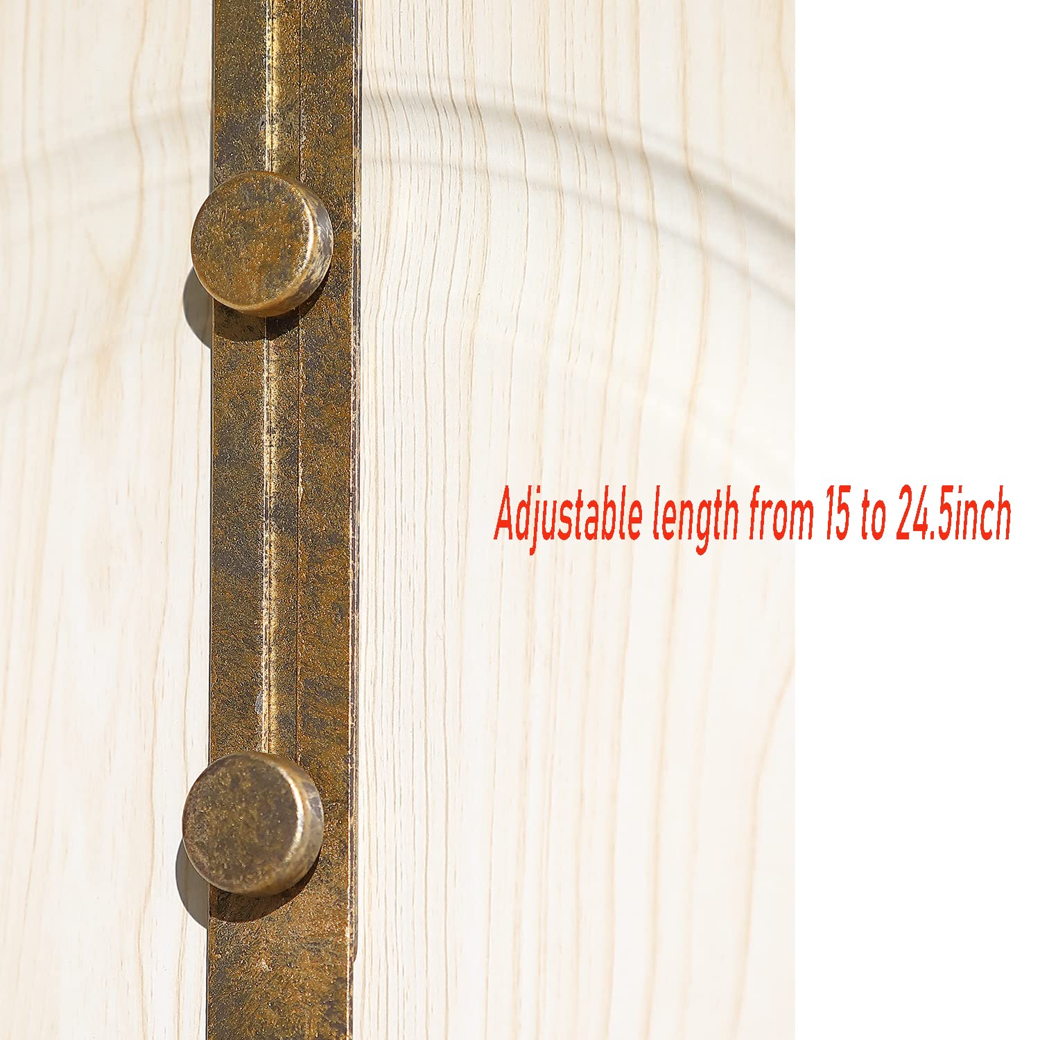 Retrome 2 Pack Butterfly Wreath Door Hanger, 16" H Adjustable Wreath Hangers for Front Door, Antique Gold