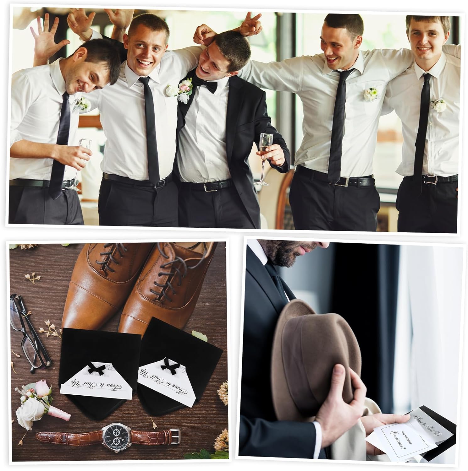 Sets of 12 Groomsman Proposal Card 8 Will You Be My Groomsmen Cards 4 Will You Be My Best Man Suit up with Black Envelopes Wedding Proposal Invites for Best Man & Bridal Party - Image 6