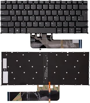 AJPARTS UK New Laptop Keyboard for Lenovo Ideapad 5-14ARE05 Compatible PN SN21B61279 PR4SB-UK Backlit UK Layout English Keyboard QWERTY without Frame
