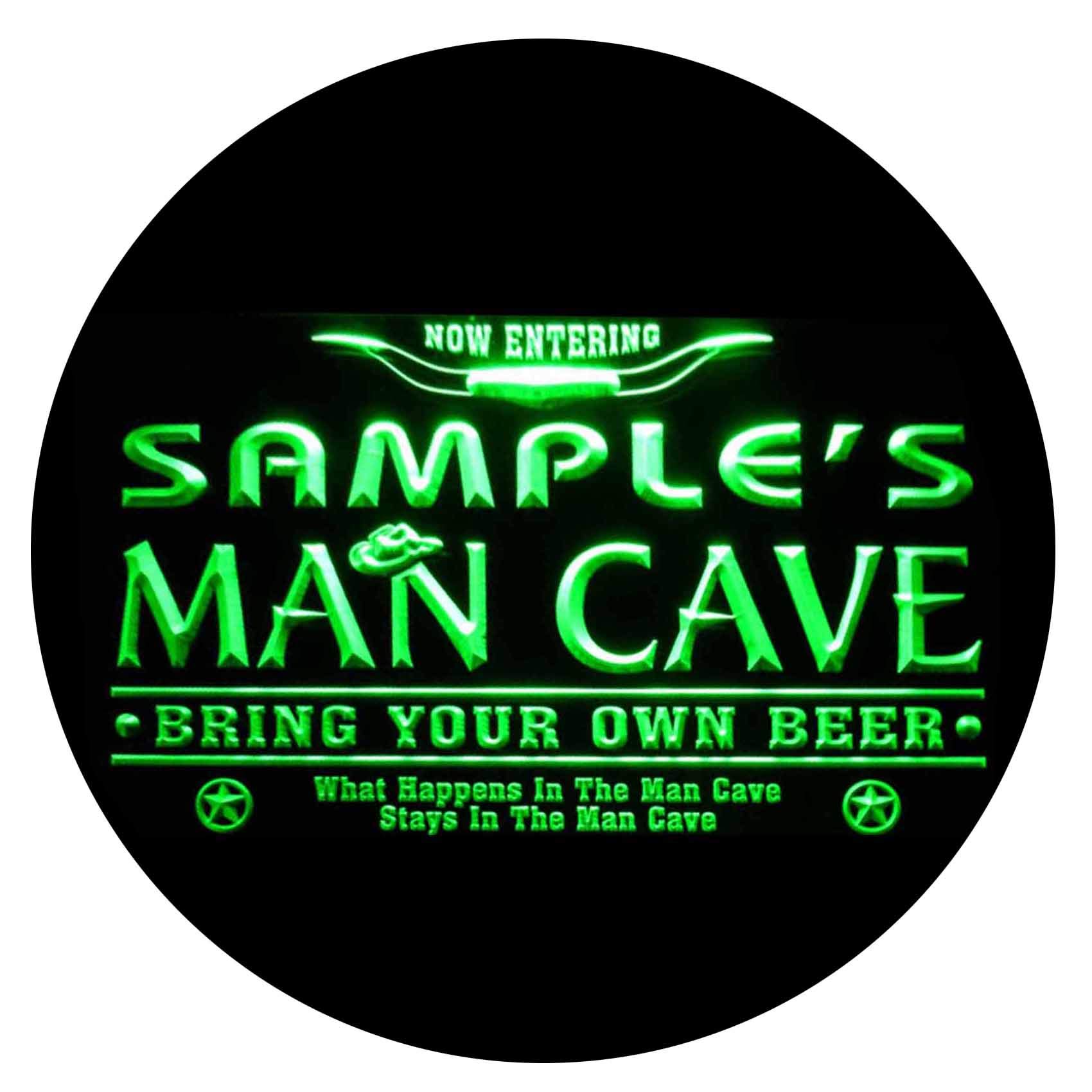 ADVPRO pb-tm-g Man Cave Name Personalized Custom Game Room Cowboys Bar Beer LED Neon Sign Green 16x12 inches