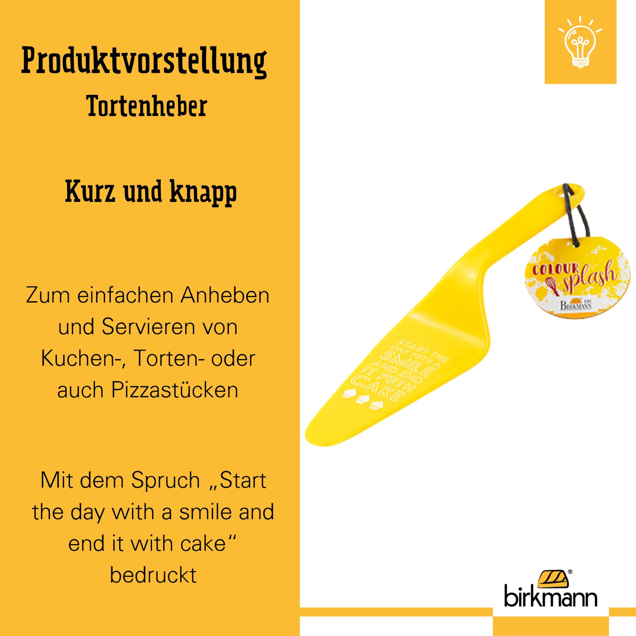 RBV Birkmann 429703 Cake Slice Plastic Yellow, 26 cm x 6 cm - Image 3